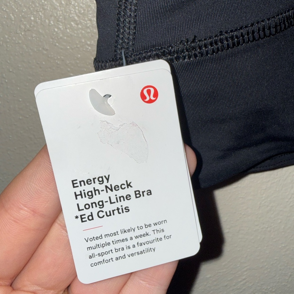 NWT Lululemon Energy High-Neck Long-Line Bra Ed Curtis - Picture 4 of 5